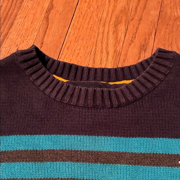 Tommy Hilfiger Kids Sweater - Navy and Teal Stripes - Picture 3 of 11